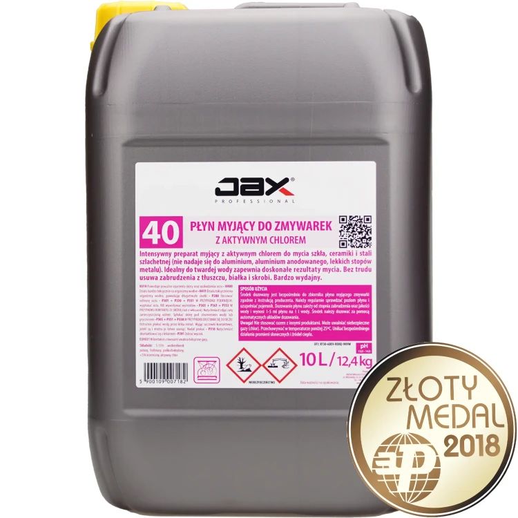 JAX Professional «40» 10л засіб для машинного миття посуду з хлором